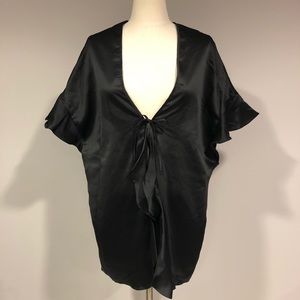 NTW Victoria’s Secret Black Flutter Sleeve Robe